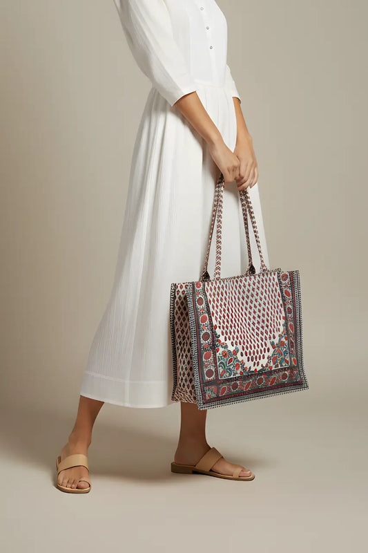 A.A Bags - Rose Canvas Tote