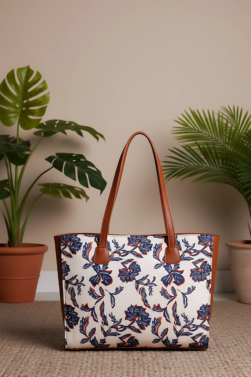 A.A bags - Floral Canvas Tote Bag for Women