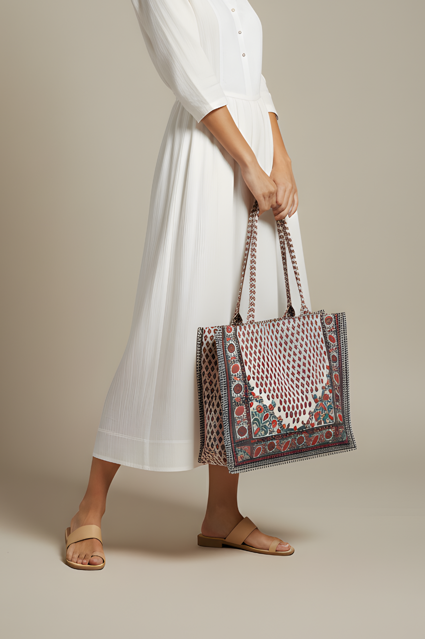 A.A Bags - Rose Canvas Tote